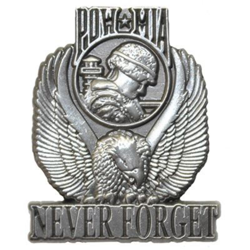 P15114 Pin - Pow Mia, Eagle - 1.125 in.