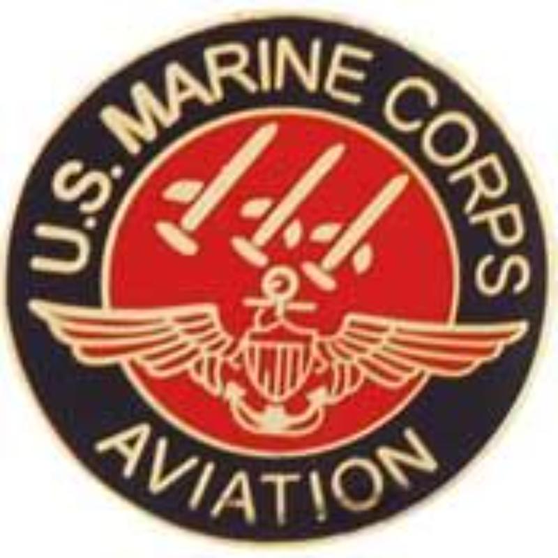 P15208 Pin - USMC, Aviation, Red - 1 in.