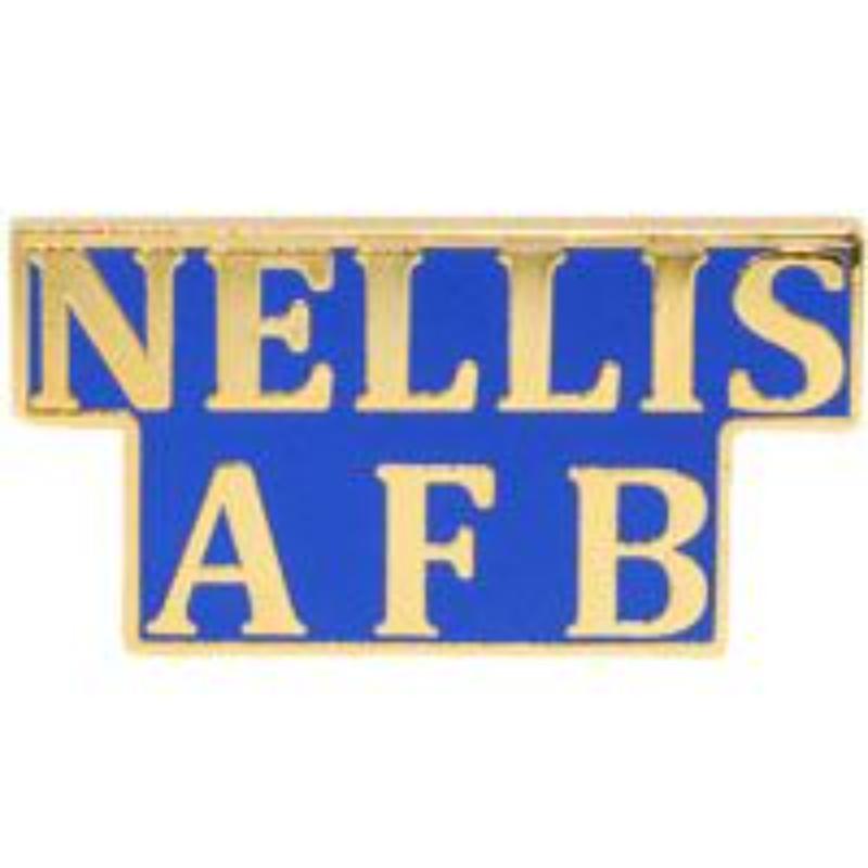 P15210 Pin - USAF, Script Nellis Air Force Base - 1.125 in.