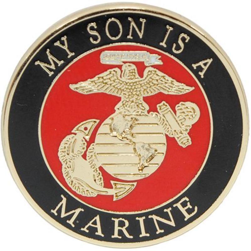 P15351 Pin - USMC Logo, Son - 1 in.