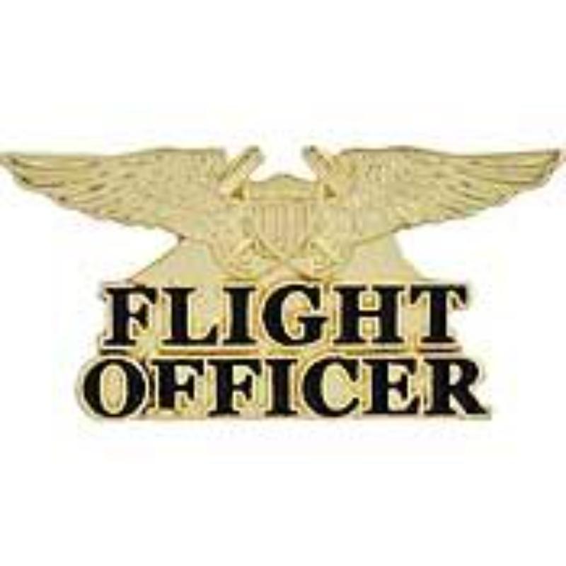 P15461 Mini Wing Pin - USN, Flight Officer - Gold - 1.25 in.