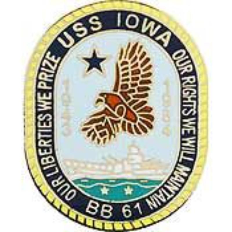 P15546 Pin - USS, Iowa - 1 in.