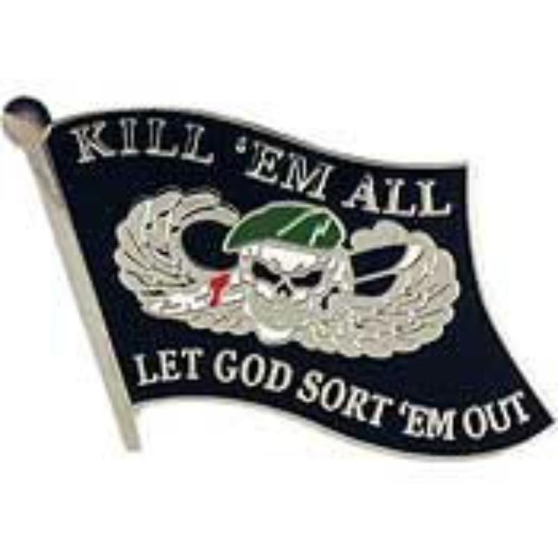 P15722 Pin - Kill EM All, Flag - 1.125 in.