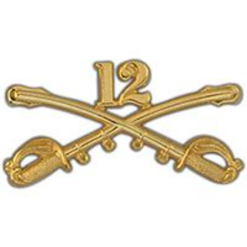 P16042 decal - Army, Cavalry Swords, 12th - 2.25 in.