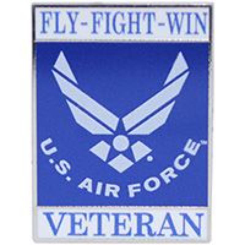P16401 Pin - USAF Veteran, Symbol - Fly Fight Win - 1.5 in.