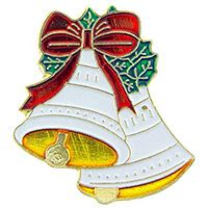 P61841 Pin - Hol, Xmas, Bells - 1 in.
