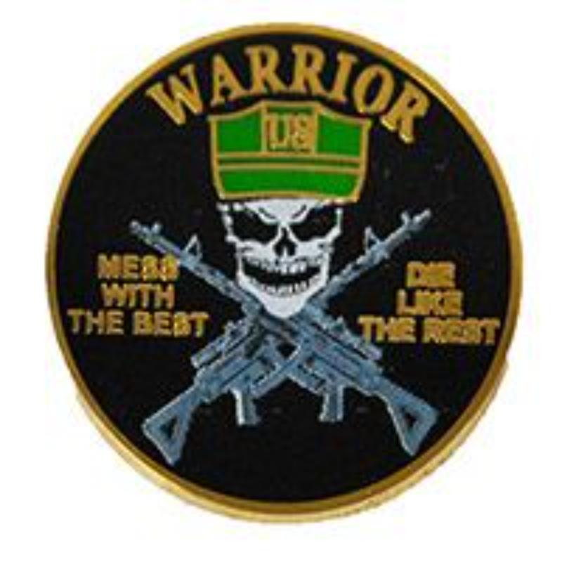 P62797 Pin - Mess with Best, Warrior - 1 in.