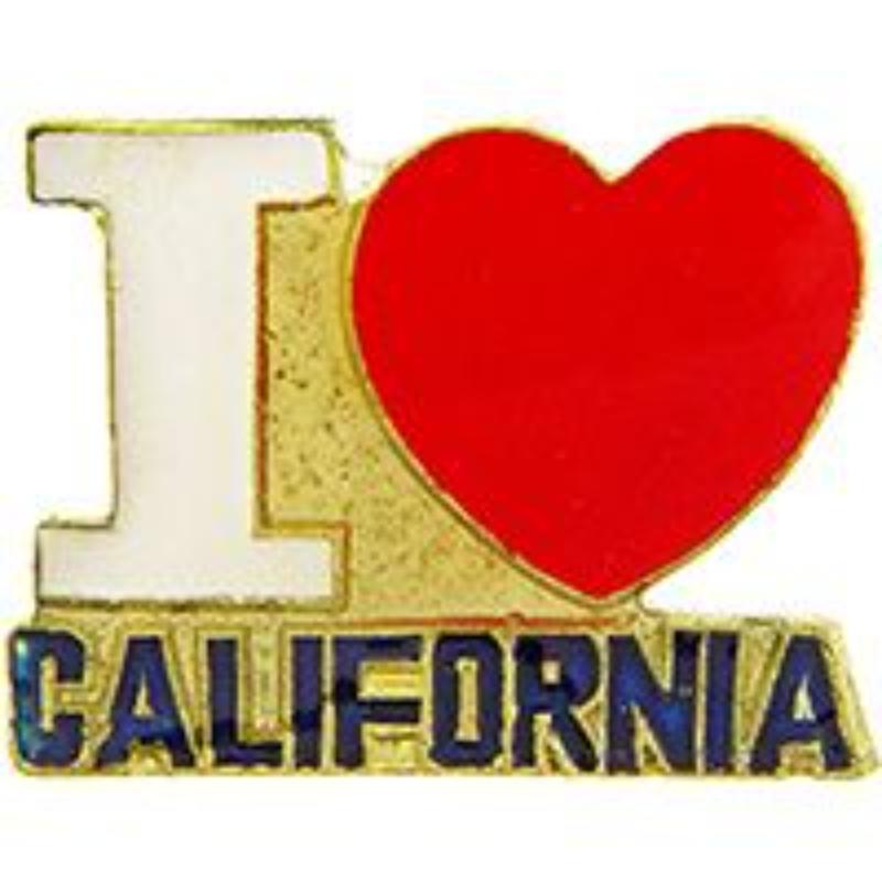 P63481 Pin - CA, I Heart - 0.75 in.