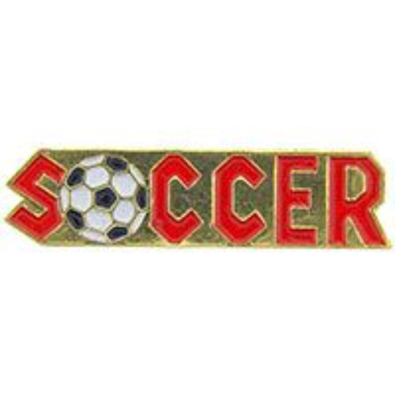 P63642 Pin - Soccer, Script - 1 in.