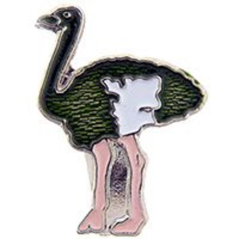 P00648 Pin - Bird, Ostrich - 1 in.