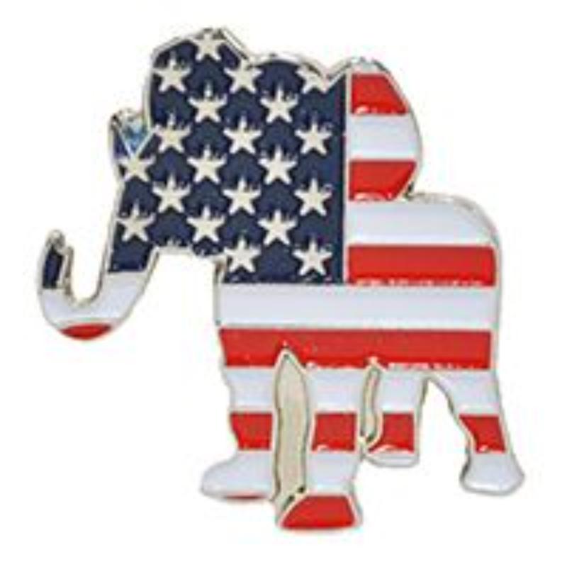 P63863 Pin - Party, Republican - 1 in.