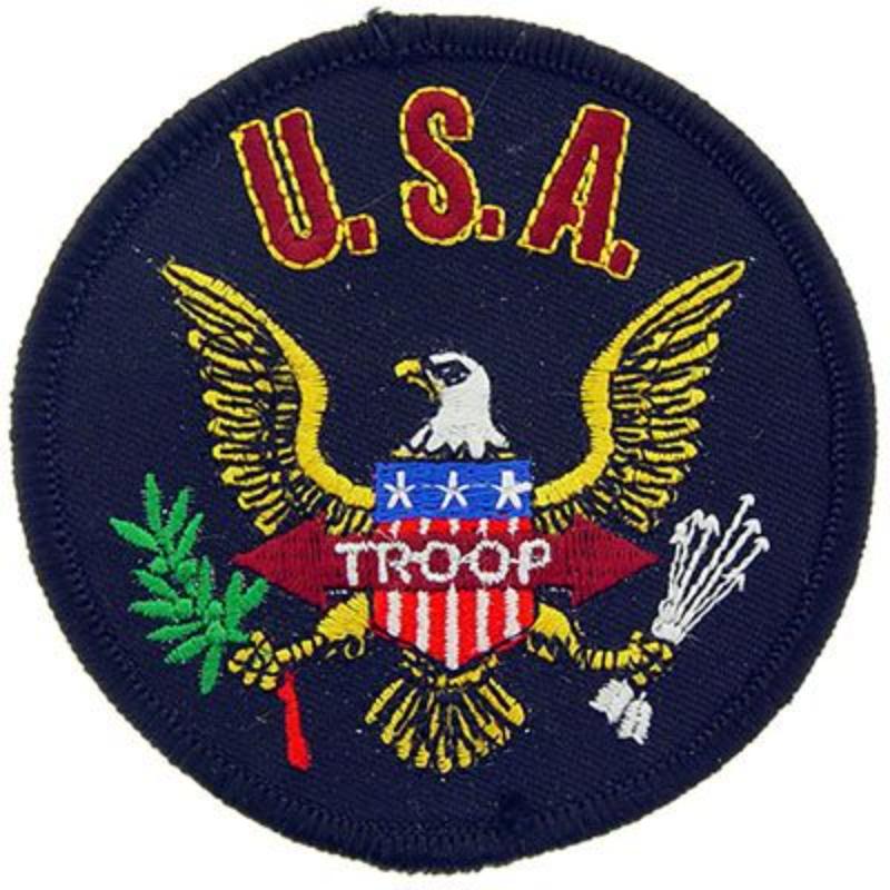 PM0181 Patch - USA, Troop - 3 in.