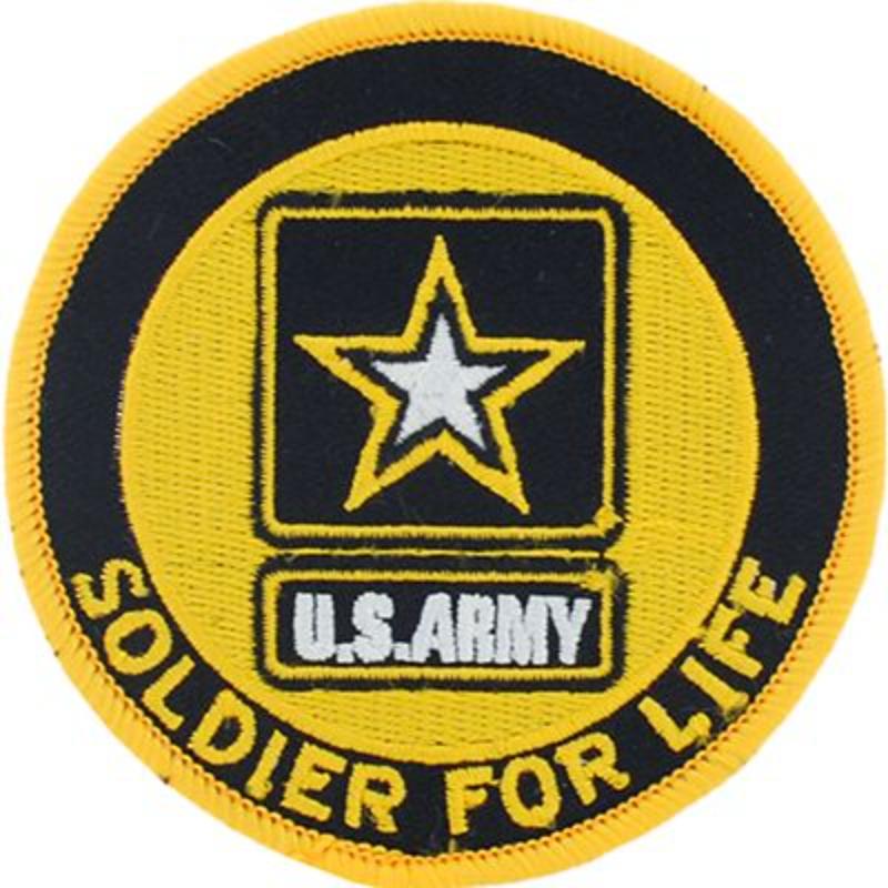 PM0233 Patch - Army, Soldier for Life - 3.63 in.