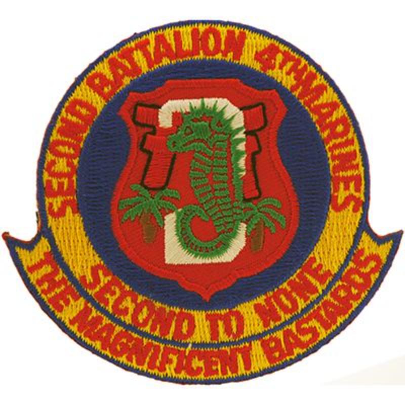 PM0279 Patch - USMC, 2nd BN 4th - 3.38 in.