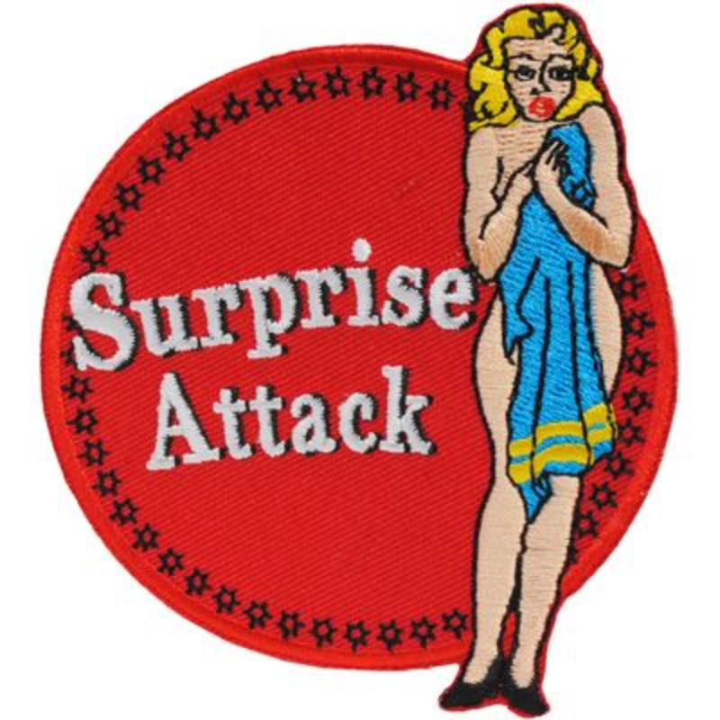 PM0506 Patch - Nose Art, Surprise Attack - 3.5 in.