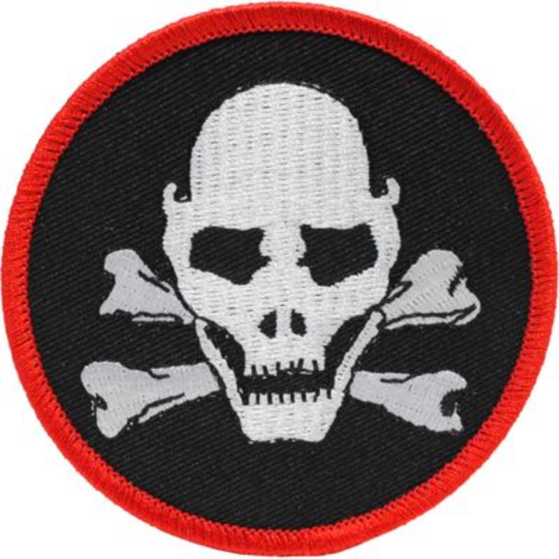 PM0807 Patch - Skull & Bones, Round - 3.63 in.