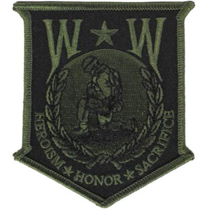 PM0857 Patch - Wounded Warrior, OD - 3.5 in.