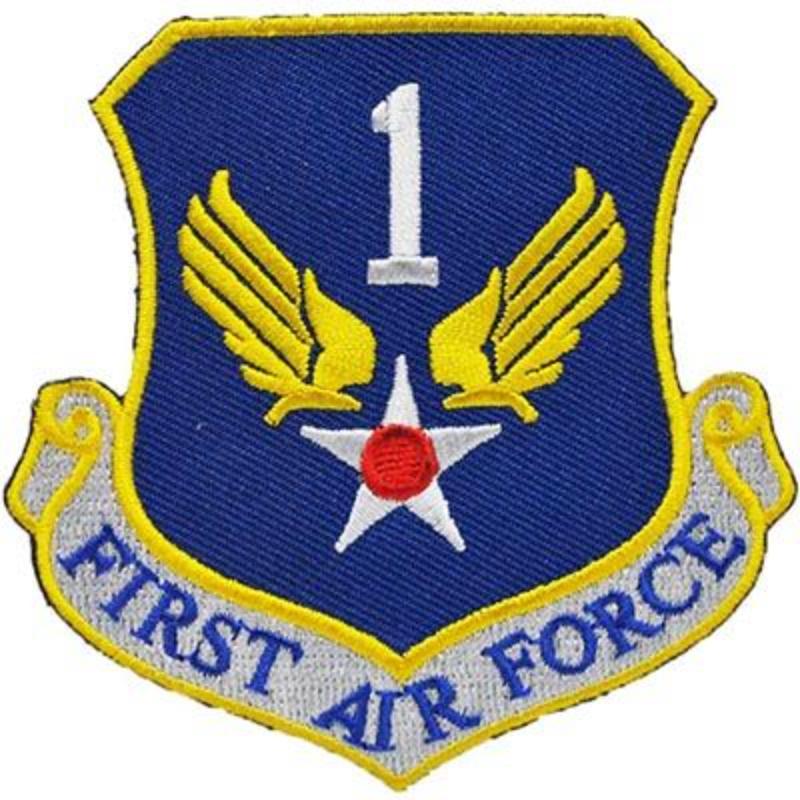 PM0901 Patch - USAF, 1st, Shield - 3.63 in.