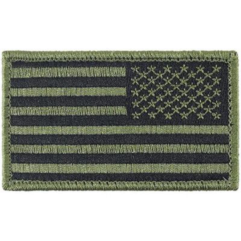 USA Flag Patch - OD Right - 3.38 x 2 in. - Durable Material