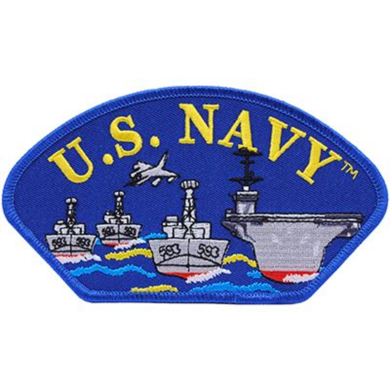 PM1336 Patch - USN, Hat, Ships - 5.25 x 3 in.
