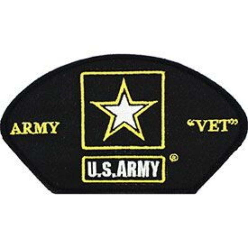 PM1357 Patch - Army, Hat, Veteran - 5.25 x 3 in.