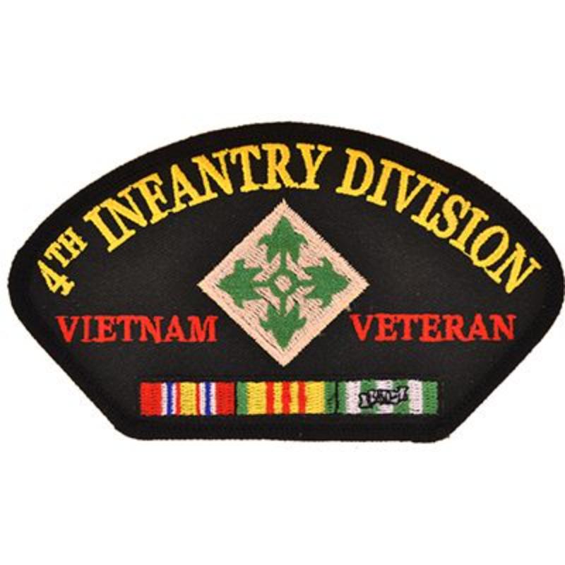 PM1410 Patch - Vietnam, Hat, Army, 4th Infantry - 5.25 x 3 in.