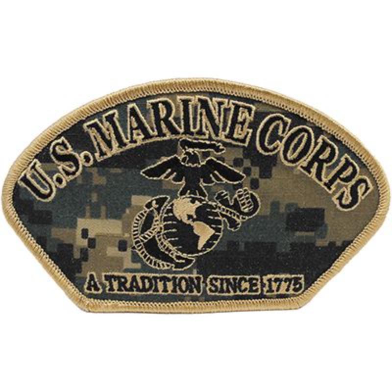 PM1430 Patch - USMC, Hat, Since - Camo - 5.25 x 3 in.