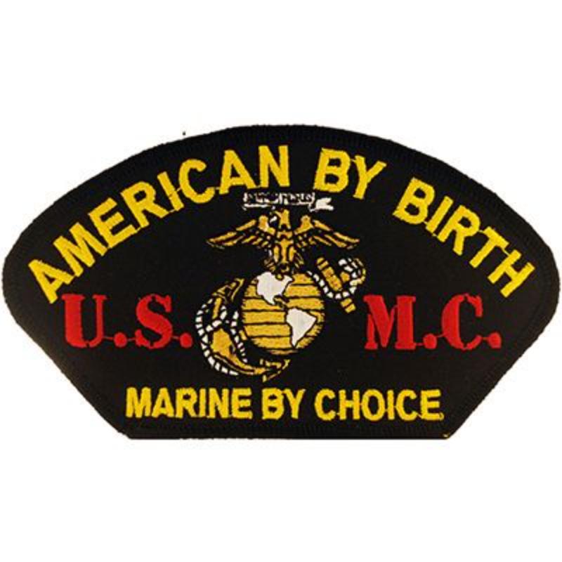 PM1487 Patch - USMC, Hat, By Choice - 5.25 x 3 in.