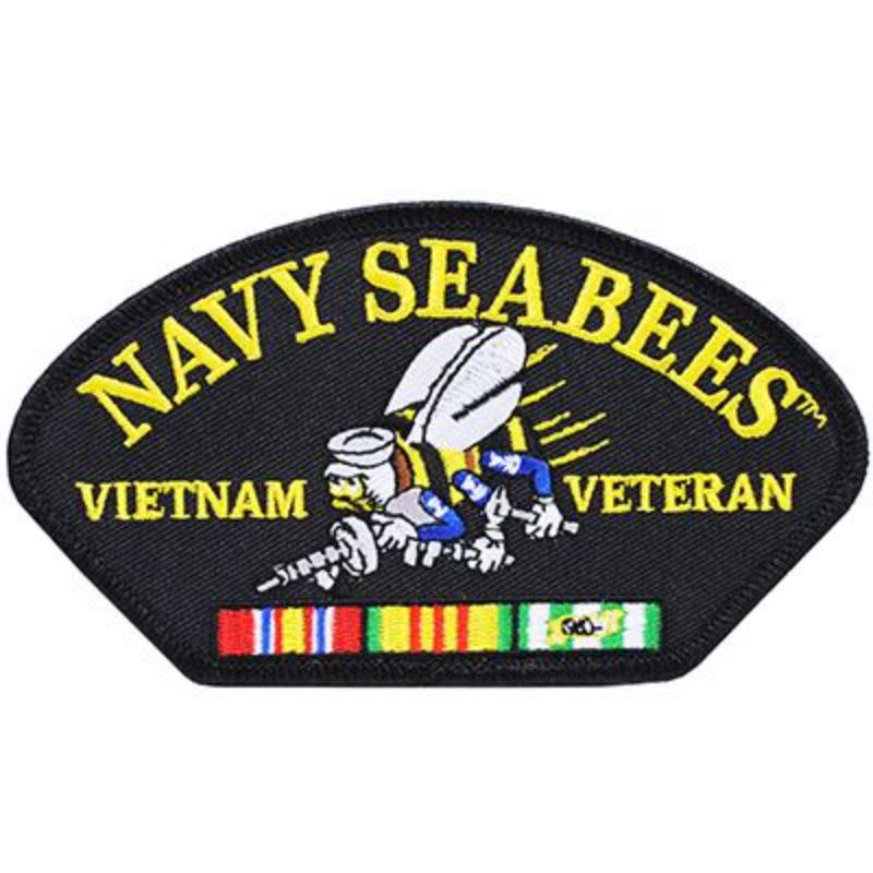 PM1677 Patch - Vietnam, Hat, USN - Seabee - 5.25 x 3 in.