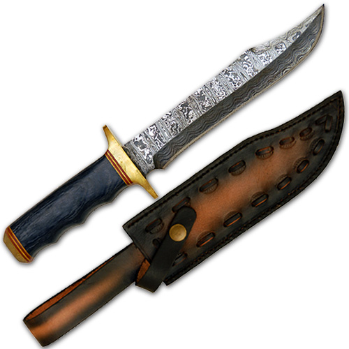 1704-PK Navaja Damascus Blade Hunter Knife