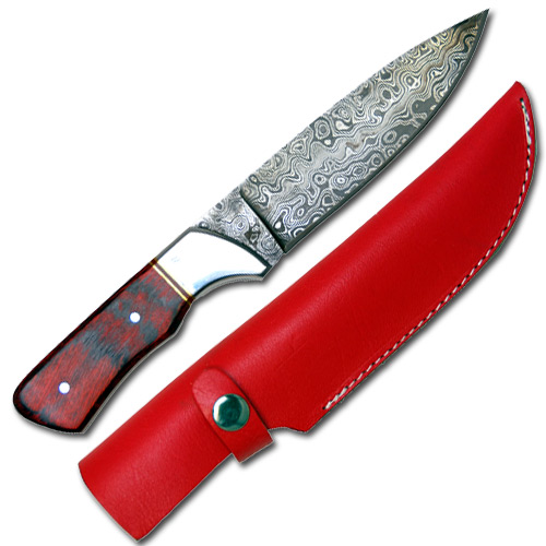 1705PK 10 in. Damascus Hunter Knife 1