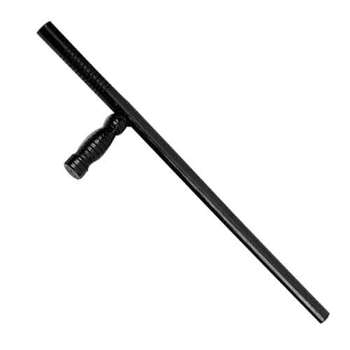 1707 24 in. T-Type Wooden Night Stick, Black