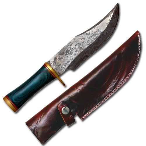 1713PK 10.5 in. Damascus Hunter Knife