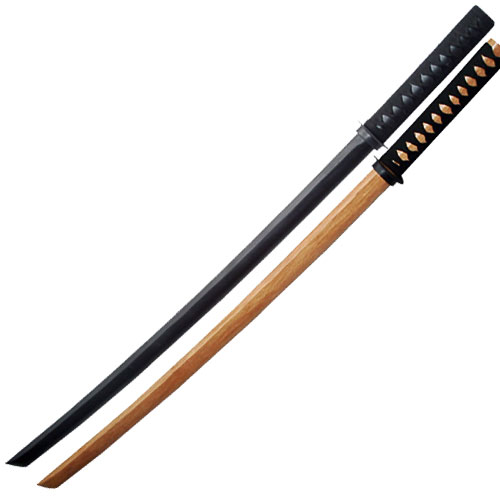 Picture of EdgeWork 1802-BR SET 1 Black Bokken & 1 Natural Bokken Practice Sword Set