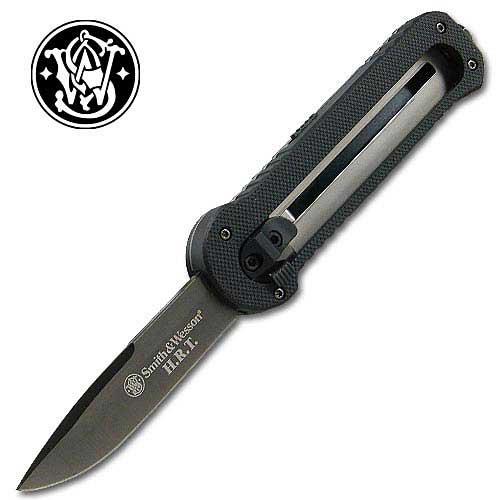 19 D 7.5 in. Smith & Wesson Out the Front Drop Point Knife
