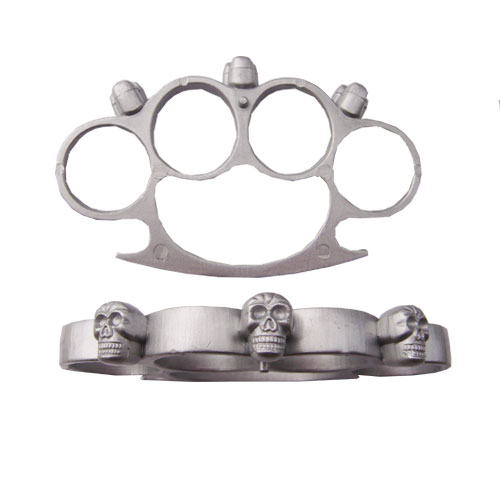 FD-002 Skull Belt Buckle & Paper Weights - Metallic Silver