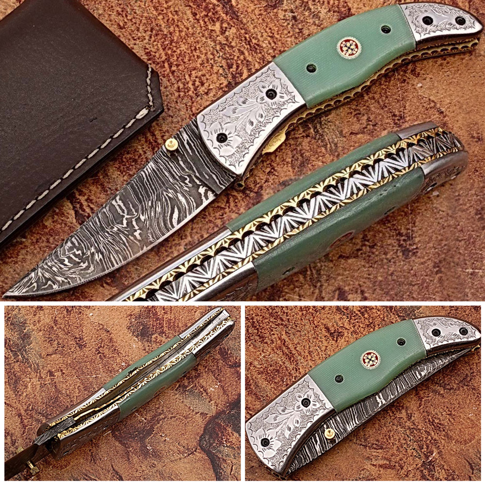 FDM-2530 Magnum Trailmaster Damascus Folding Knife