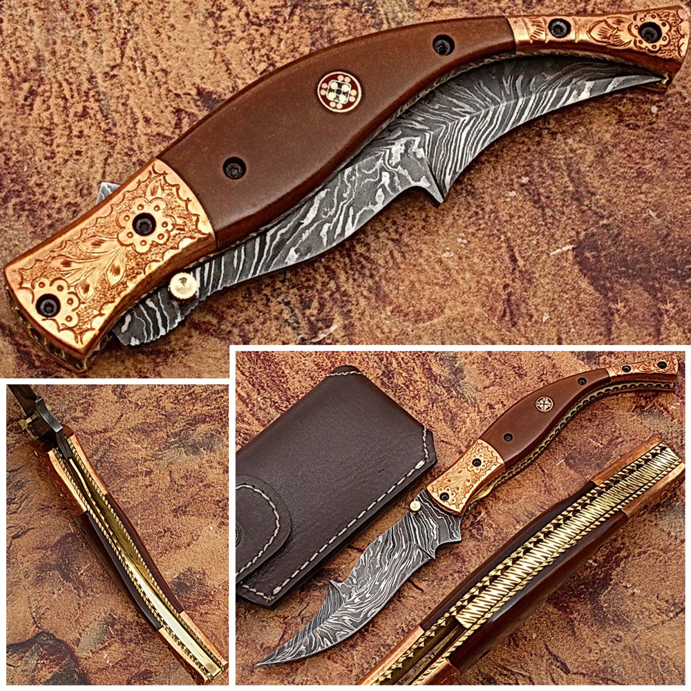 FDM-2531 Executive Series Magnum Comblock Damascus Folding Knife