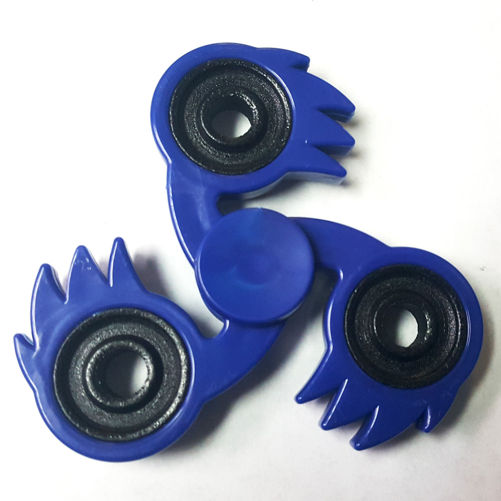 SPIKE-BL KameHa Wave Fidget Tri-Spike Spinner Blue Fireball Focus ADHD Finger Toy EDC Stress Relief
