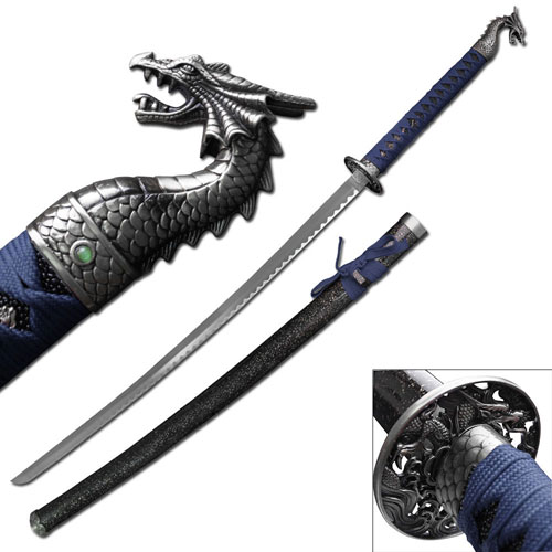 SW73BL 415 in Dragon Slayer Katana Sword  Blue