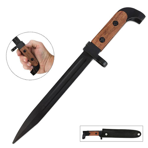 BK2518 12.25 in. Bulgarian Style Bayonet Knife with Sheath