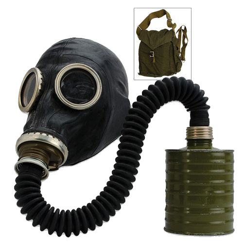 BK2569 Russian Military Surplus Gas Mask with Hose