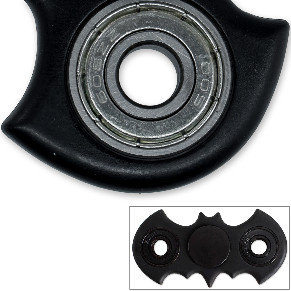 BM-BK Fidget Spinner Dark Night Bat Toy Black Anxiety Stress Relief Focus EDC