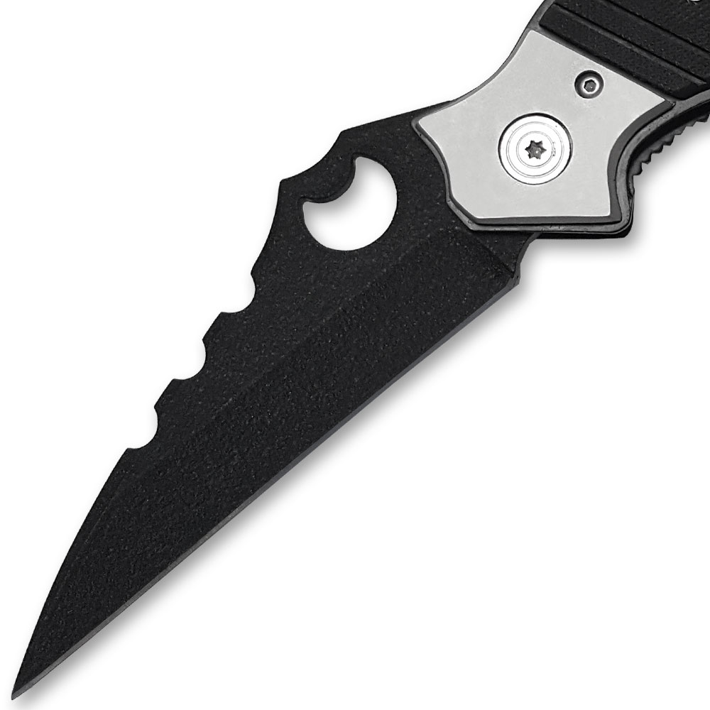 HK0784- Night Prowler Wharncliffe Blade Folding Knife with G10 Handle Grip