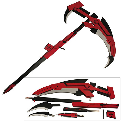 T-6000 Crescent Rose Cosplay Wooden Scythe Ruby Weapons