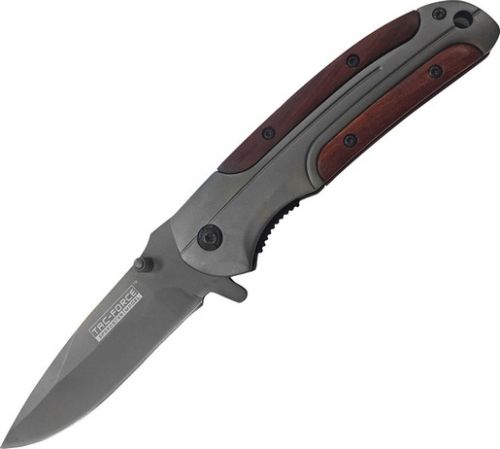 TF-889 Tac Force Linerlock A-O Folding Knife, Drop Blade Steel Handle