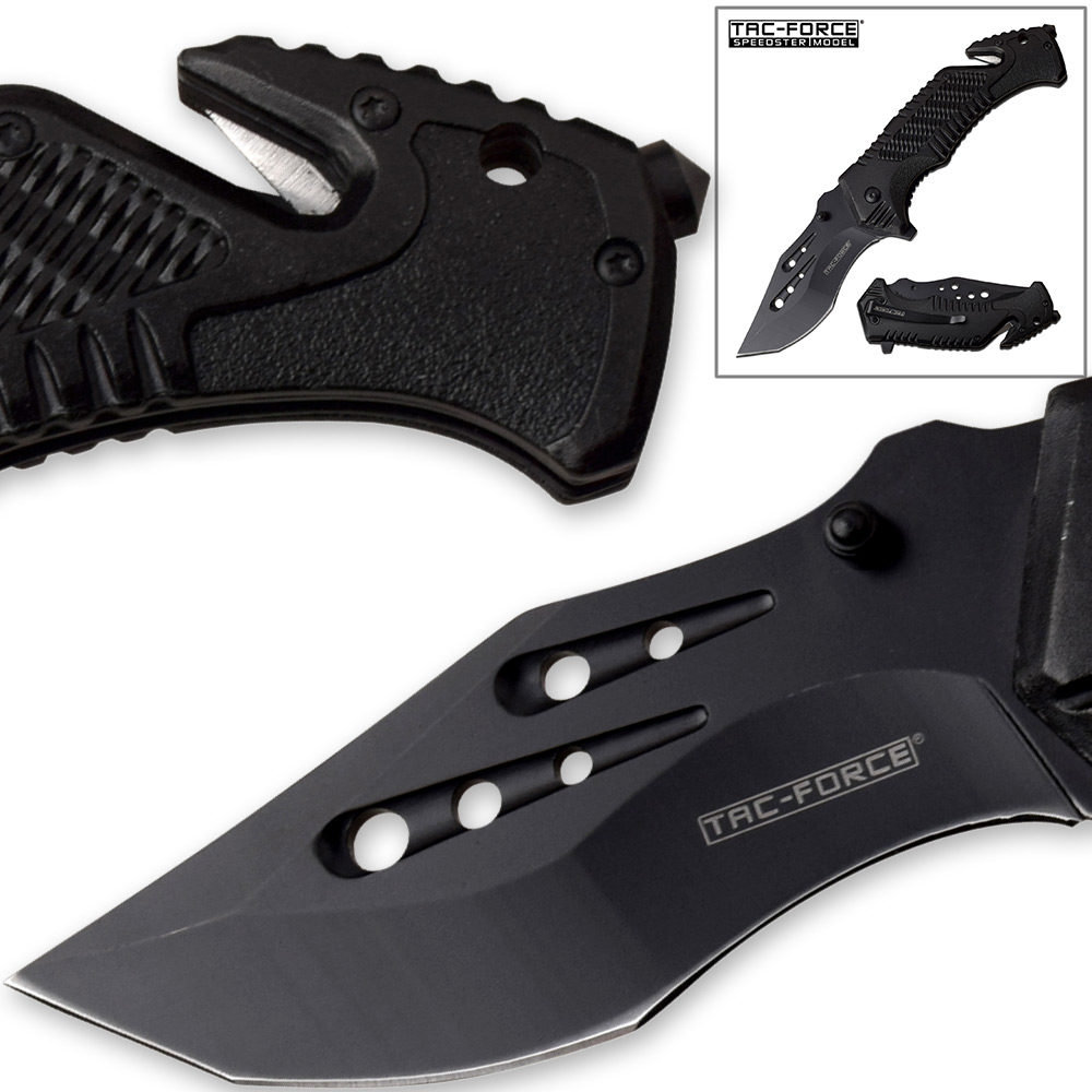 TF-954BK Tac-force Folding Tracker Blade Tactical & Rescue Pocket Knife - Black