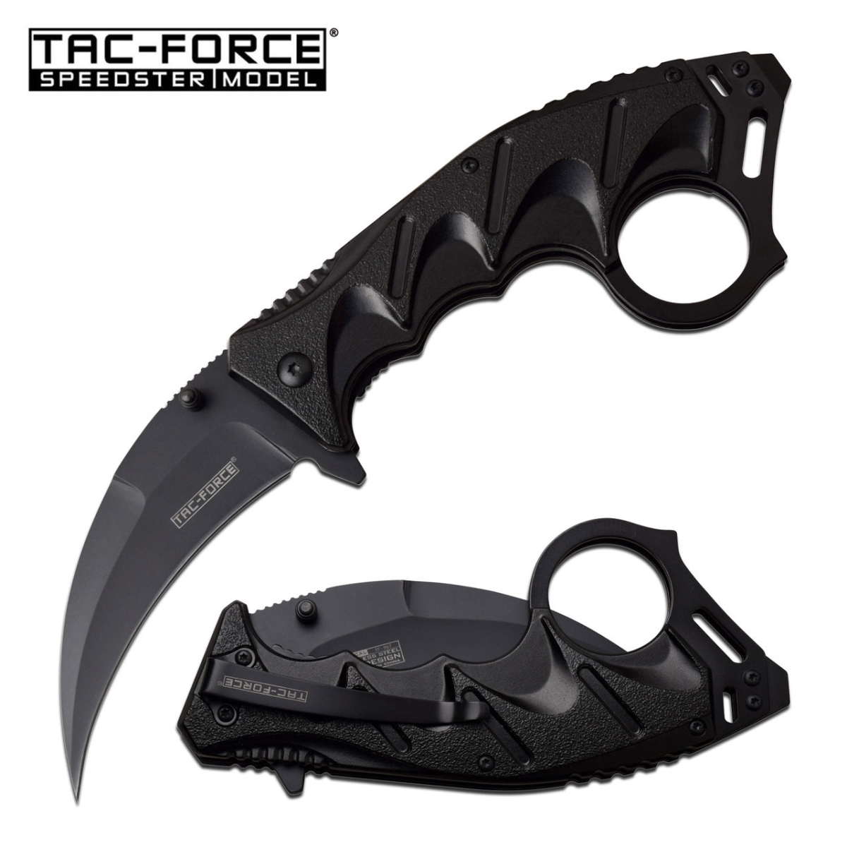 TF-957BK Tac-force Tactical Karambit Assisted Open Knife - Black