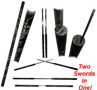 JBL-1063B Dragon Wood Katana - Black