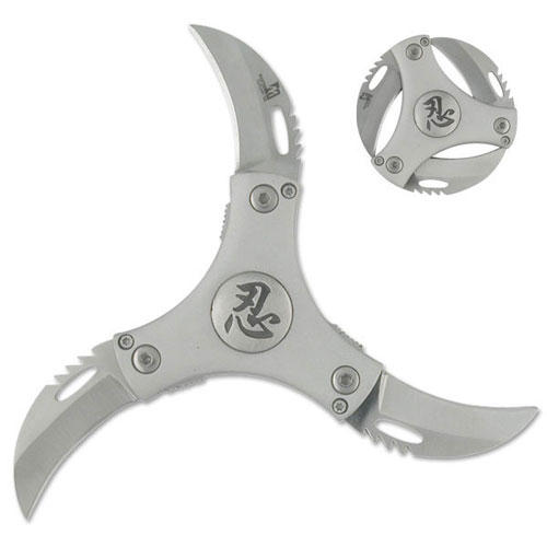 VL-07S 2.75 in. Cyclone 3 Bladed Knife - Silver